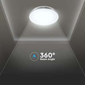 LED плафон кръгъл/блестящ 40/20W 3в1 с дистанционно управление VT-8403 V-TAC бял | Rotozoom