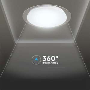 LED плафон кръгъл/блестящ  40/20W 3в1 с дистанционно управление VT-8401 V-TAC бял | Rotozoom