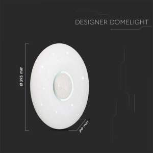 LED плафон кръгъл/блестящ 40/20W 3в1 с дистанционно управление VT-8405 V-TAC бял | Rotozoom