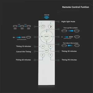 LED плафон кръгъл/блестящ 72/36W 3в1 с дистанционно управление VT-8472 V-TAC бял | Rotozoom