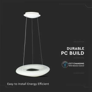 LED пендел Ø600mm 36W 3IN1 V-TAC VT-7605 бял | Rotozoom