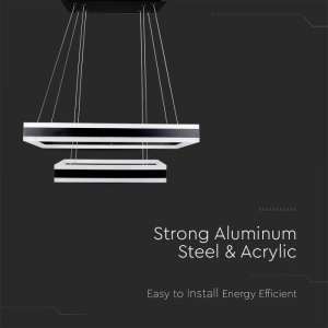 LED пендел висящ 113W 3000K V-TAC VT-101-2D черен | Rotozoom
