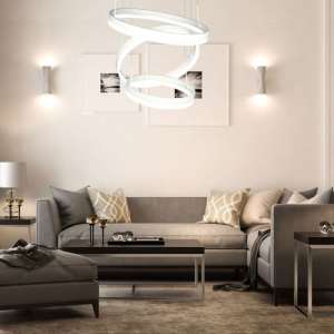 LED пендел 3 ринга 86W 3000K V-TAC VT-82-3D бял | Rotozoom
