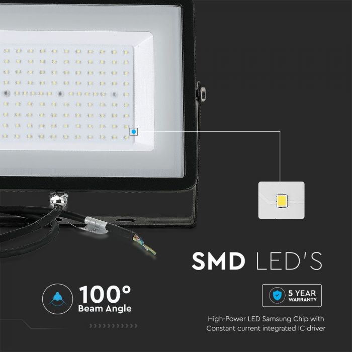 21422-i1 LED прожектор 300W 4000K Samsung чип VT-300 V-TAC черен | Rotozoom
