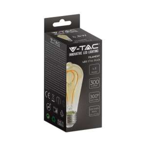 LED крушка 5W ST64 1800K Амбър филамент VT-2366 V-TAC E27 | AVStore