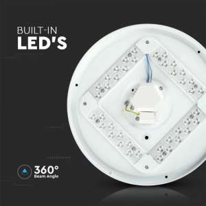 LED плафон кръгъл/матов 12W 3в1 VT-8412 V-TAC бял | Rotozoom
