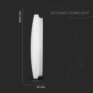 LED плафон кръгъл/блестящ 18W 3в1 VT-8418 V-TAC бял | AVStore