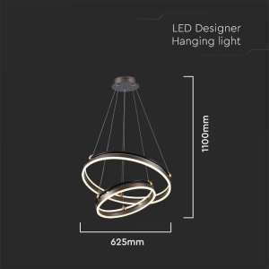 LED пендел висящ 50W 3000K V-TAC VT-7578 кафяв | Rotozoom