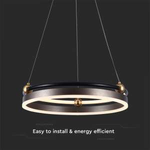 LED пендел висящ 20W 3000K V-TAC VT-7580 кафяв | Rotozoom
