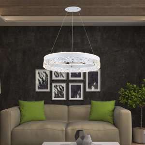 LED пендел бял/кристали 25W 3000K V-TAC VT-7581 | Rotozoom