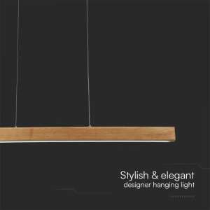 LED пендел дървен 12W 4000K V-TAC VT-7582 | AVStore