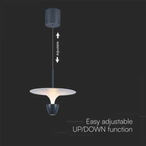 LED пендел Ø300mm 9W 3000K V-TAC VT-7532M сив | Rotozoom