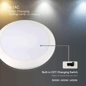 LED плафон със сензор за движение 20W 3в1 VT-8222 V-TAC | AVStore