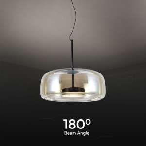 LED пендел метал/стъкло Ø330mm 6W 3000K V-TAC VT-7988 | Rotozoom
