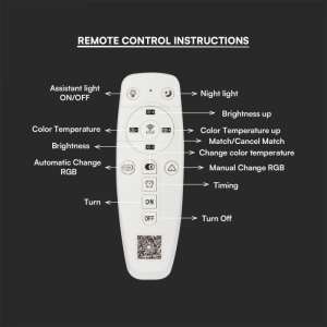 LED плафон с дистанционно управление 45W 3в1 VT-7717 V-TAC | Rotozoom