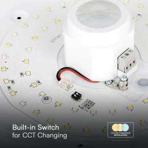 LED плафон със сензор за движение 12W 3в1 VT-13CCT V-TAC | Rotozoom