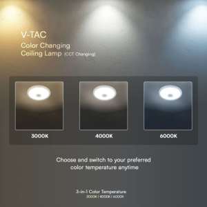 LED плафон със сензор за движение 12W 3в1 VT-13CCT V-TAC | Rotozoom