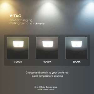LED плафон със сензор за движение 12W 3в1 VT-81003 V-TAC | Rotozoom