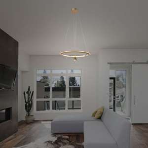 LED пендел с регулируем кабел 45W 3000K V-TAC VT-10126 златист | Rotozoom