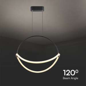 LED пендел Ø500mm 16W 4000K V-TAC VT-10125 черен | Rotozoom