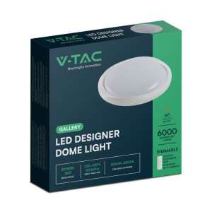 LED плафон кръгъл 60/30W 3в1 с дистанционно управление VT-8566 V-TAC бял | Rotozoom