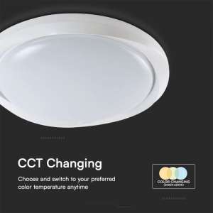 LED плафон кръгъл 60/30W 3в1 с дистанционно управление VT-8566 V-TAC бял | Rotozoom