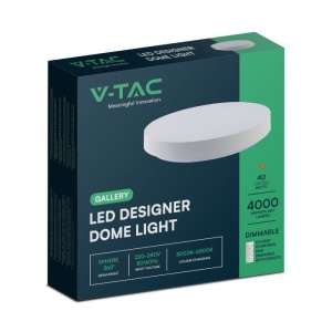 LED плафон кръгъл 40/20W 3в1 с дистанционно управление VT-8563 V-TAC бял | Rotozoom