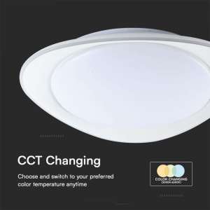 LED плафон елипса 60/30W 3в1 с дистанционно управление VT-8568 V-TAC бял | Rotozoom