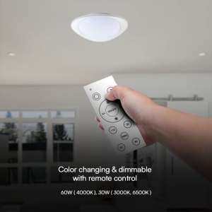 LED плафон елипса 60/30W 3в1 с дистанционно управление VT-8568 V-TAC бял | Rotozoom