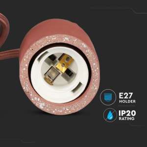 Пендел бетон/червен Ø50mm V-TAC VT-7668 | Rotozoom