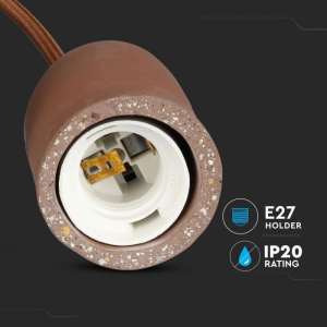 Пендел бетон/кафяв Ø50mm V-TAC VT-7668 | Rotozoom