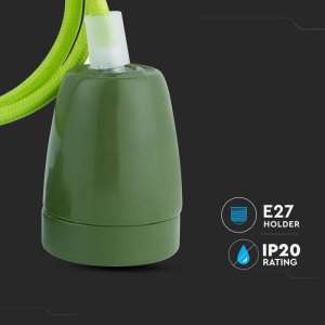 Пендел с порцеланова фасунга Ø47mm V-TAC VT-7998 зелен | Rotozoom