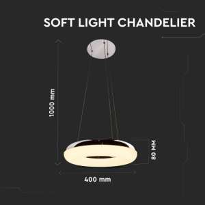 LED пендел висящ Ø400mm 40W 3000K V-TAC VT-40-1 | Rotozoom