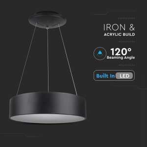 LED пендел Ø450mm 20W 3000K V-TAC VT-25-1D черен | Rotozoom