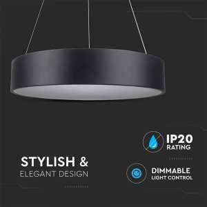 LED пендел Ø450mm 20W 3000K V-TAC VT-25-1D черен | Rotozoom