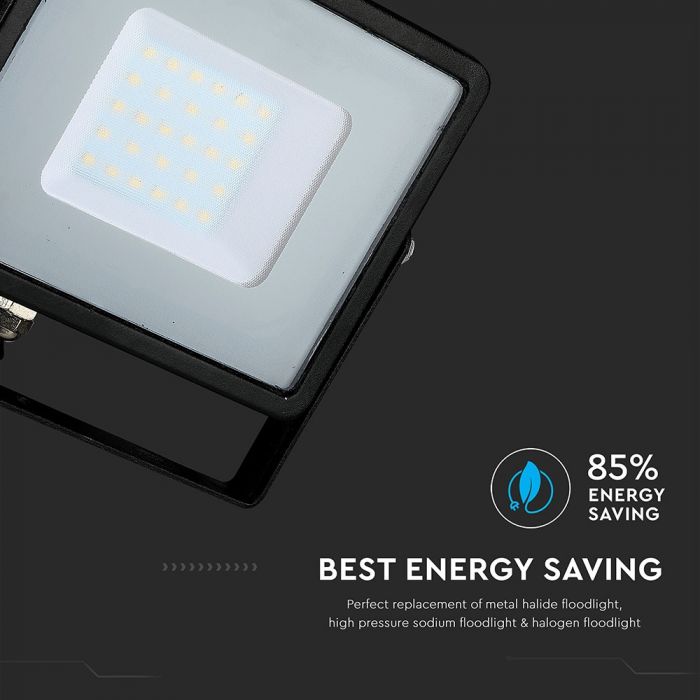 400-i3_975 LED прожектор 30W 6400K Samsung чип VT-30 V-TAC черен | Rotozoom