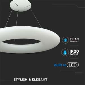 LED пендел Ø910mm 105W 3000K V-TAC VT-7910 бял | Rotozoom