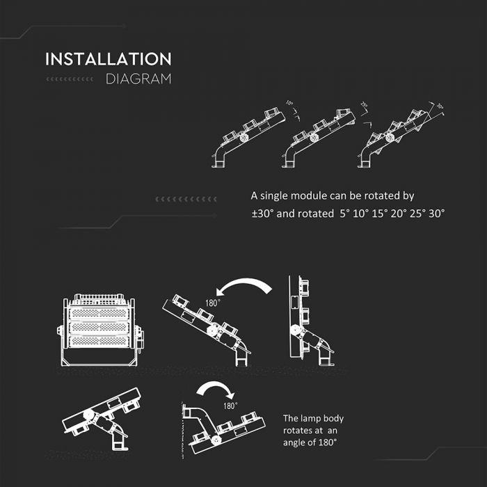 499-i5_148 LED прожектор 1000W 4000K Samsung чип VT-1002D V-TAC | Rotozoom