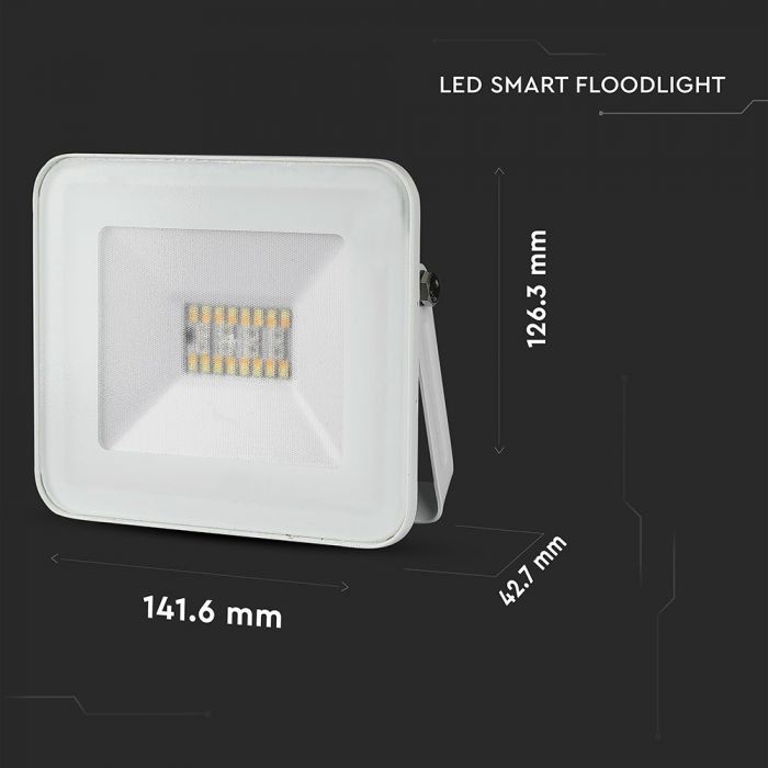 5984-d_758 LED прожектор 20W SMART RGB+3IN1 VT-5020 V-TAC бял | Rotozoom