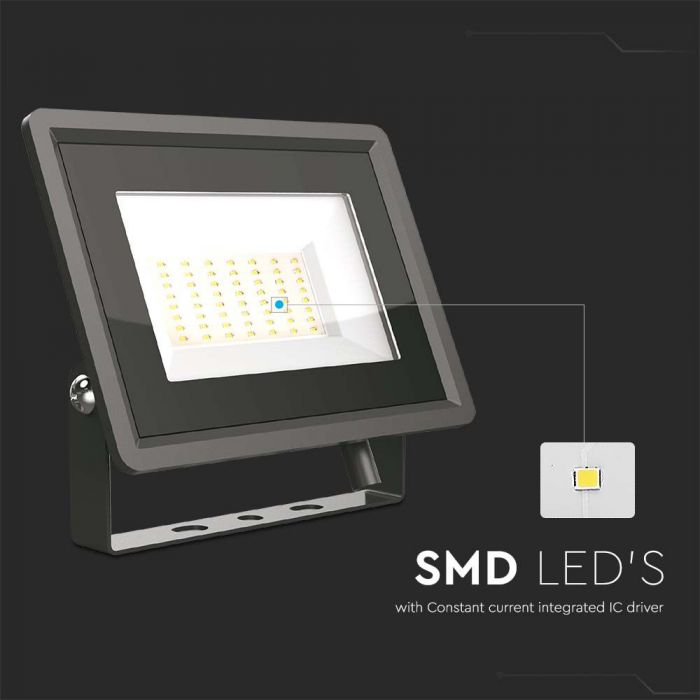 6750-i1 LED прожектор 50W 4000K SMD чип VT-4954 V-TAC черен | AVStore
