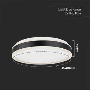 LED плафон кръгъл 38W 4000K VT-7757 V-TAC черен | AVStore