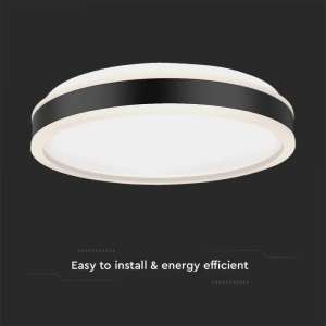 LED плафон кръгъл 38W 4000K VT-7757 V-TAC черен | AVStore