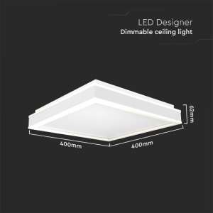 LED плафон квадратен 38W 4000K VT-7757 V-TAC бял | Rotozoom