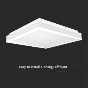 LED плафон квадратен 38W 4000K VT-7757 V-TAC бял | Rotozoom