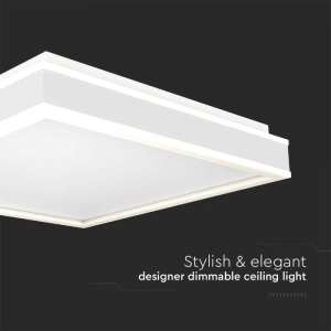 LED плафон квадратен 38W 4000K VT-7757 V-TAC бял | Rotozoom