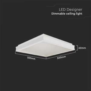 LED плафон квадратен 48W 4000K VT-7758 V-TAC бял | Rotozoom