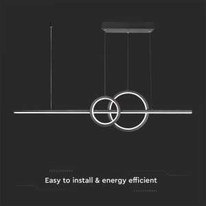 LED пендел висящ 15W 4000K V-TAC VT-7767 черен | Rotozoom