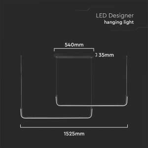 LED пендел висящ 24W 4000K V-TAC VT-7770 черен | Rotozoom