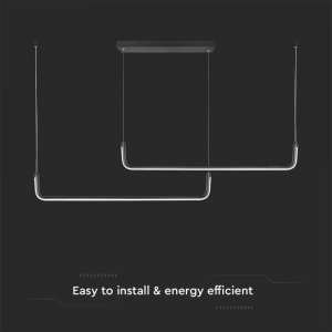 LED пендел висящ 24W 4000K V-TAC VT-7770 черен | Rotozoom