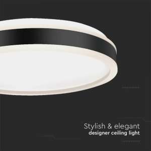 LED плафон кръгъл 24W 4000K VT-7780 V-TAC черен | Rotozoom